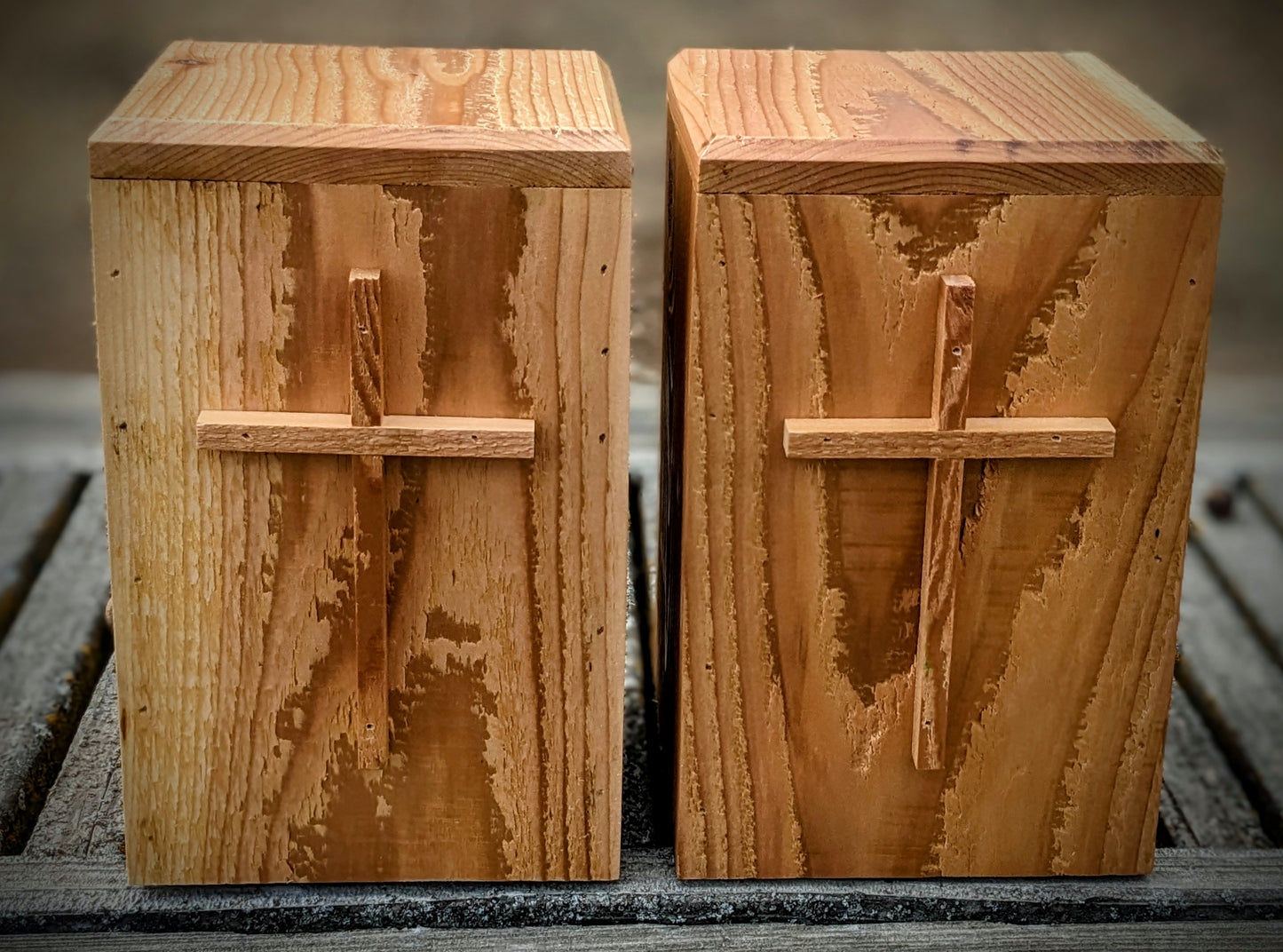 2 Traditional Urns with Cross